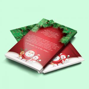 Cartão de Natal Personalizado Couche 250g 10x15cm Faça a Escolha  Corte Reto 